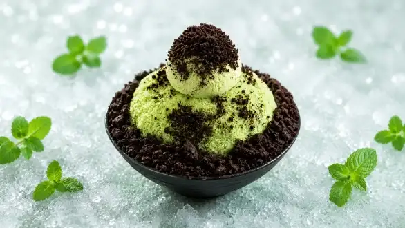Matcha Oreo Bingsu - Korean shaved ice dessert at Modu Ramen Jacksonville