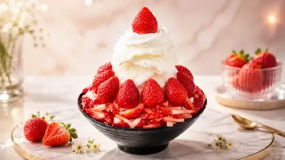 Strawberry Bingsu - Korean shaved ice dessert at Modu Ramen Jacksonville